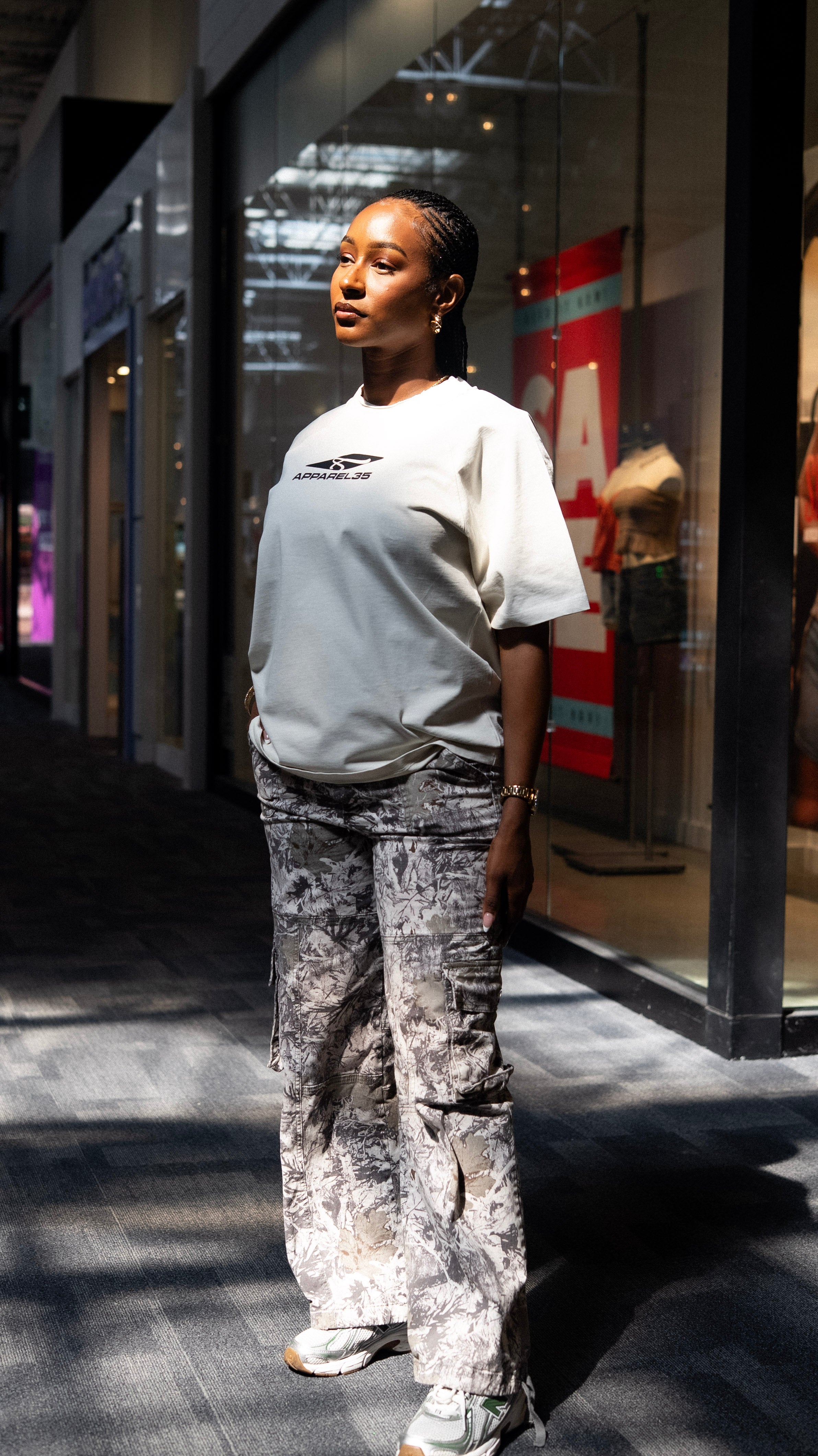 Apparel35 "Basic T-Shirt"-Grey White