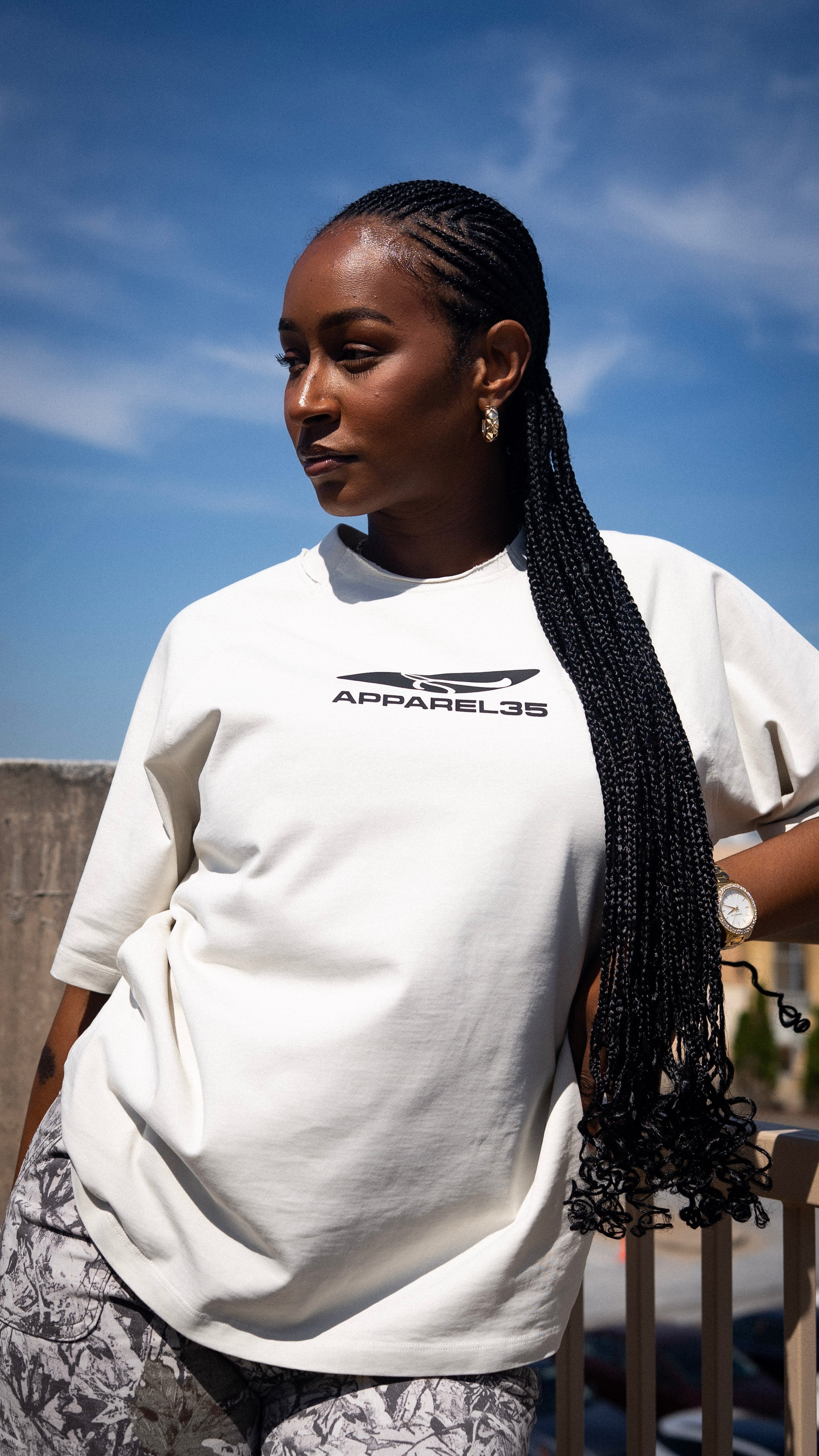 Apparel35 "Basic T-Shirt"-Grey White